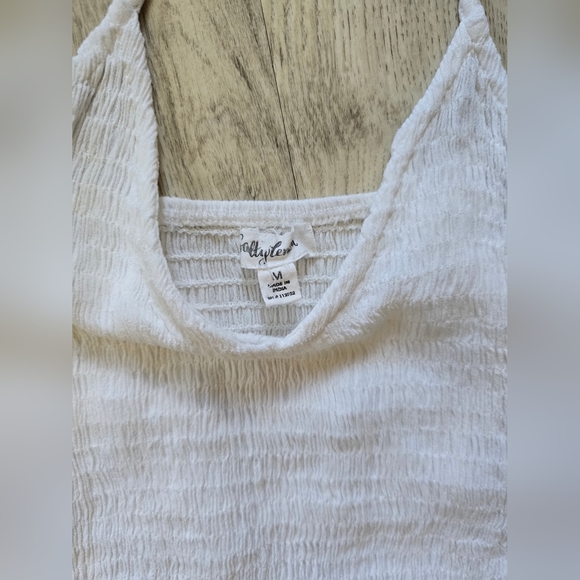 NWT 2 piece set Salty Lemon MED White Short & Cami/Top outfit Romper - Picture 4 of 4